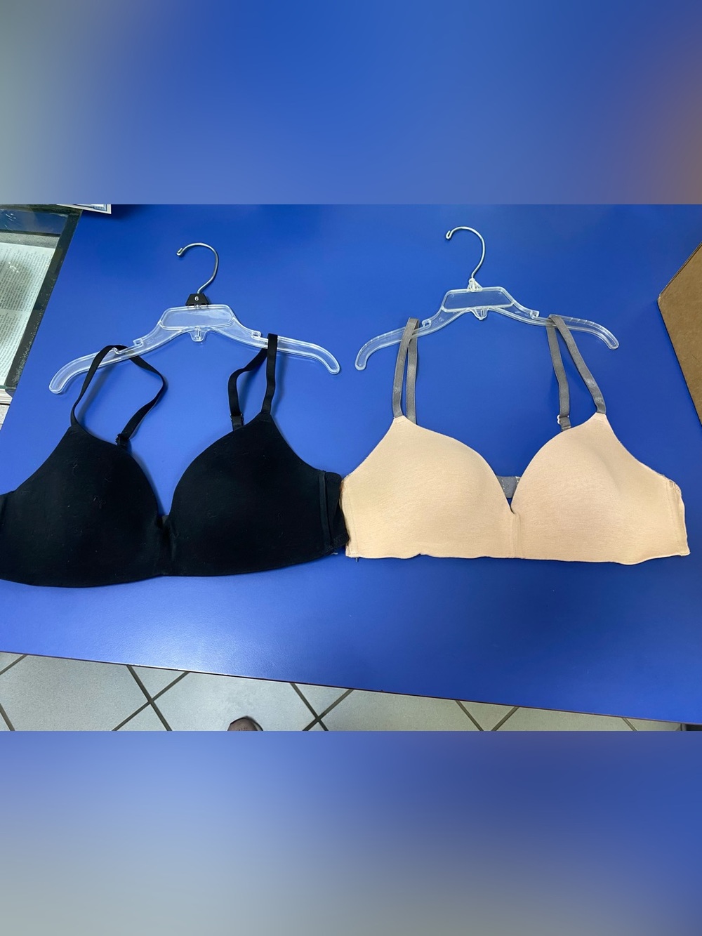 H & M Everyday Seamless Wireless Bra - Black and Nude 36B comfortable shaping